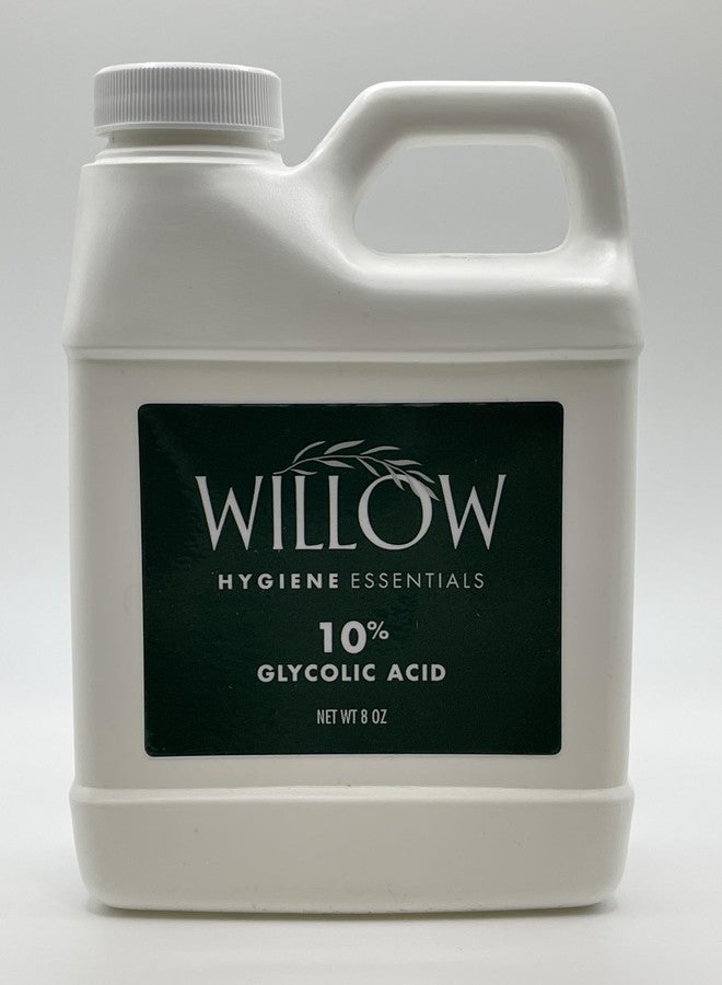 Willow Glycolic Acid 10%, Pure Glycolic Acid Liquid, Glycolic Acid for Makeup, Serum, Toner & Lotion, Industrial Cosmetic Application, Skin & Hair Care Product, Glycolic Acid Bulk, Manufactured in USA, 8 oz. - Image 1